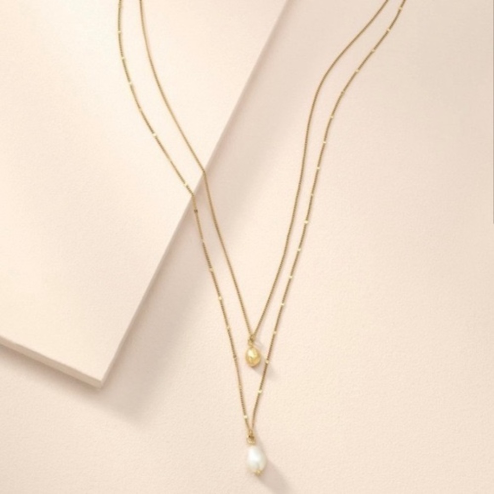 Delicate Double Pearl Necklace